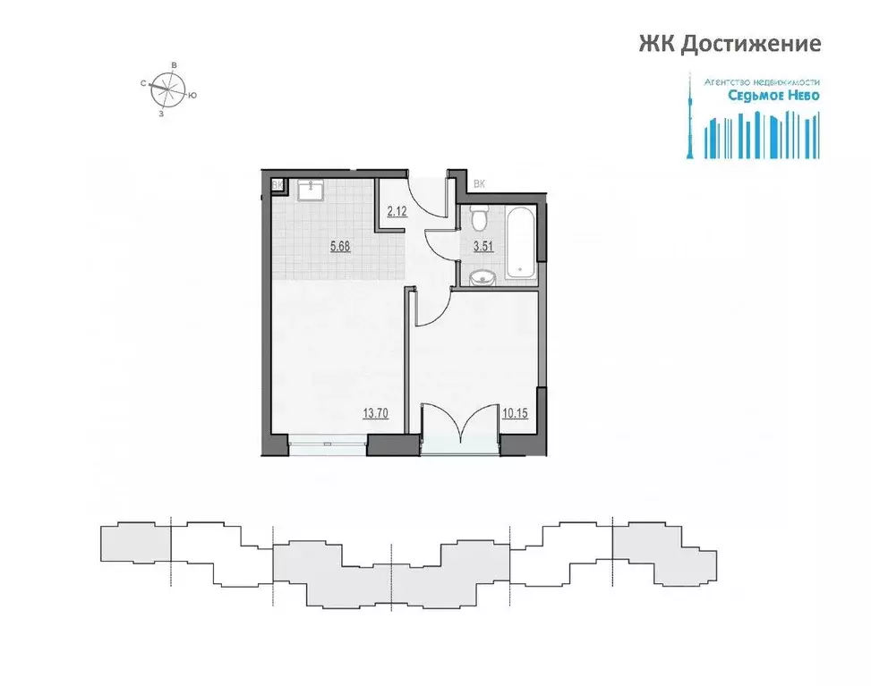 1-к кв. Москва ул. Академика Королева, 21 (35.0 м) - Фото 0