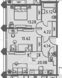 2-к кв. Москва ул. Годовикова, 11к4 (65.3 м) - Фото 1