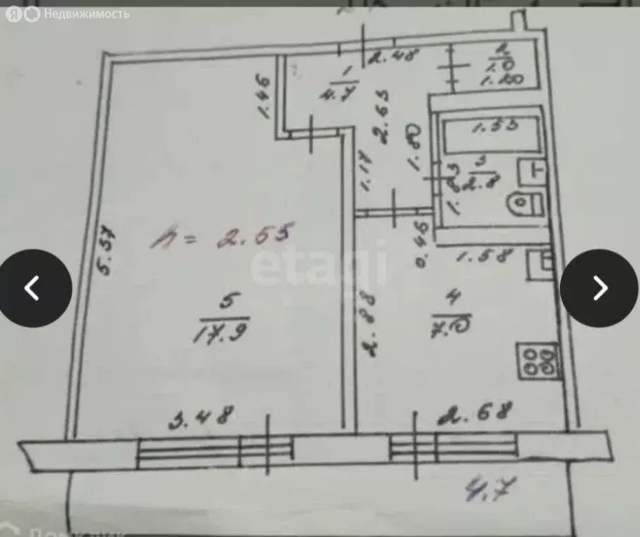 1-комнатная квартира: Тверь, Комсомольский проспект, 9 (36 м) - Фото 1