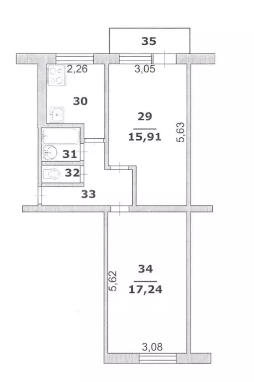 2-комнатная квартира: Белгород, улица Костюкова, 22 (47.4 м) - Фото 2