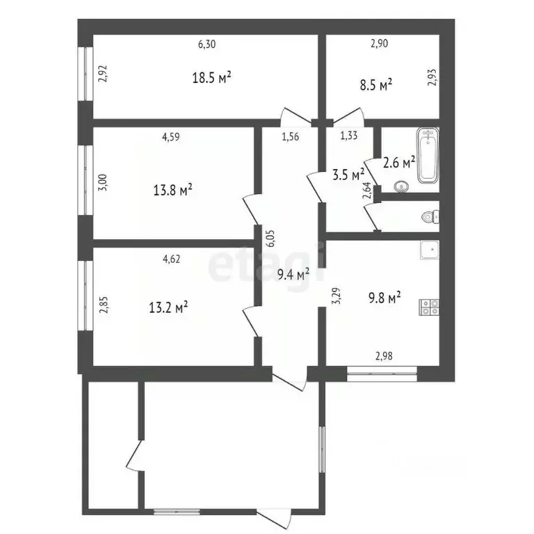 Дом в Амурская область, Благовещенск пос. Астрахановка, ул. ... - Фото 2
