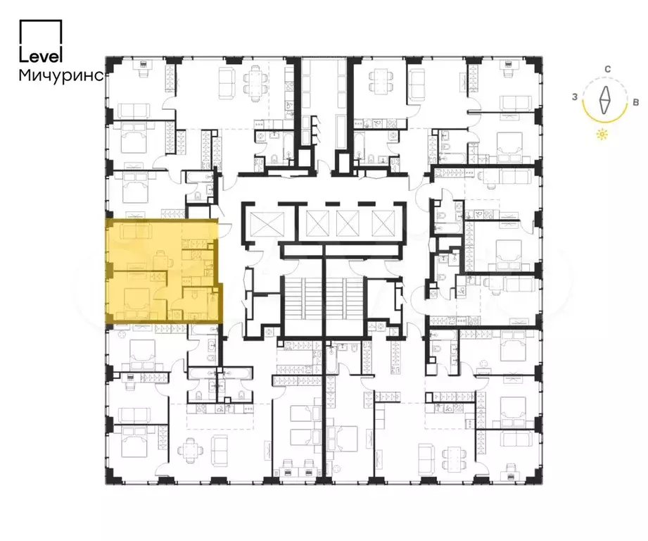 2-к. квартира, 39,5 м, 27/30 эт. - Фото 1