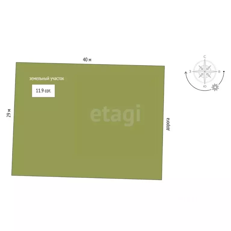 Участок в Хабаровский край, Хабаровский район, с. Корсаково-1  (11.9 ... - Фото 2