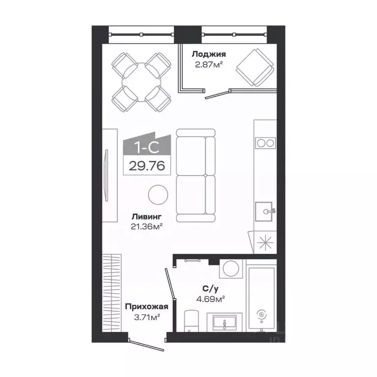 Студия Новосибирская область, Новосибирский район, Краснообск рп, 7-й ... - Фото 1