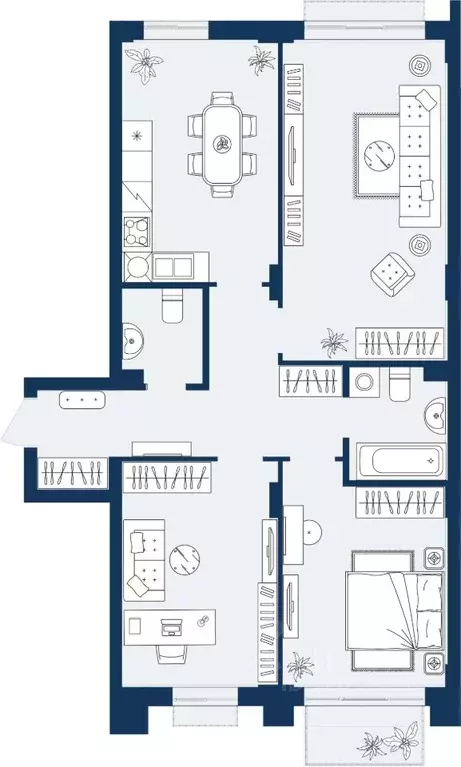 3-к кв. Дагестан, Махачкала Ипподром мкр,  (83.05 м) - Фото 1