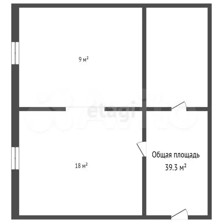 1-к. квартира, 39 м, 2/9 эт. - Фото 0