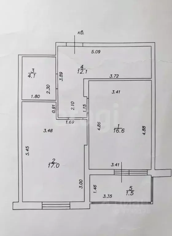 1-к кв. Татарстан, Казань Чистопольская ул., 71Б (50.0 м) - Фото 2