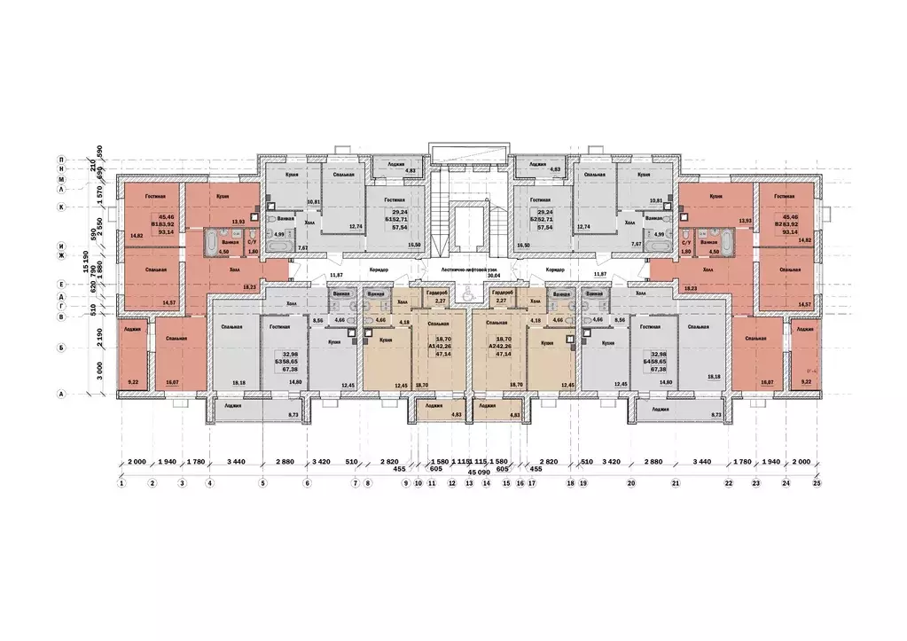 3-к кв. Ивановская область, Иваново Ледовый парк жилой комплекс (93.14 ... - Фото 2