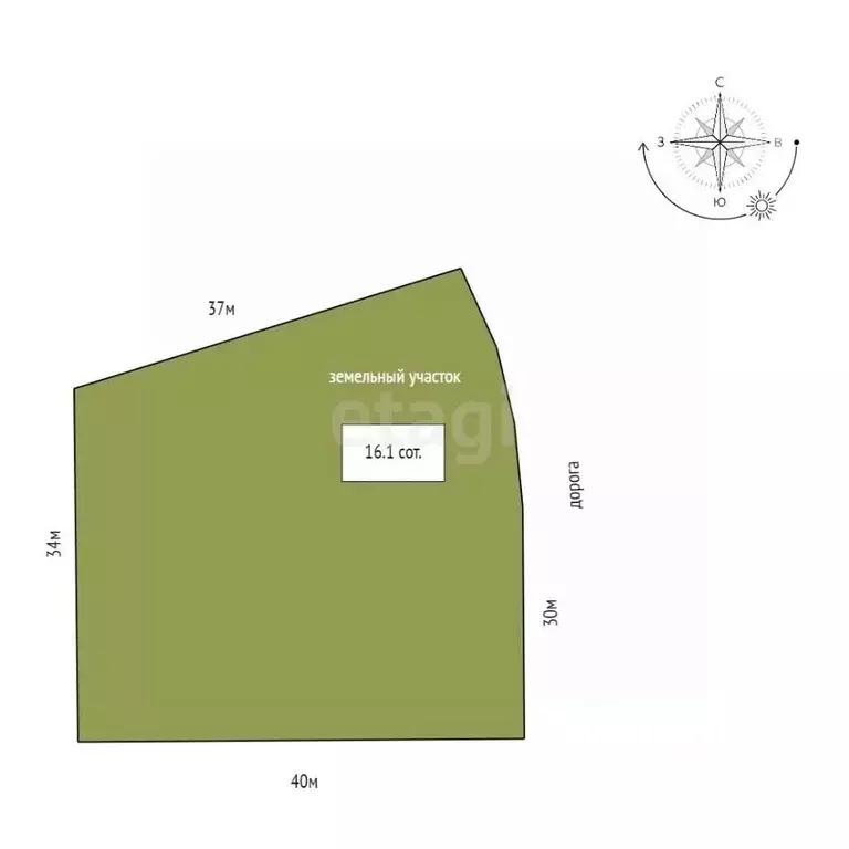 Участок в Хабаровский край, Хабаровский район, с. Корсаково-1  (16.1 ... - Фото 2