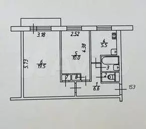 2-к. квартира, 46 м, 4/5 эт. - Фото 0