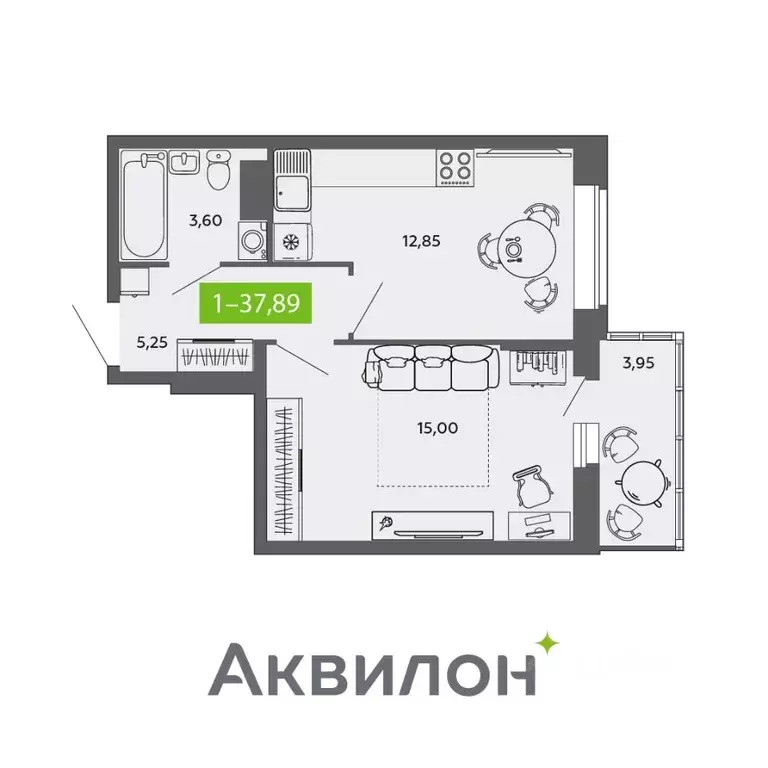 1-к кв. Архангельская область, Северодвинск ул. Мира, 5 (37.89 м) - Фото 0