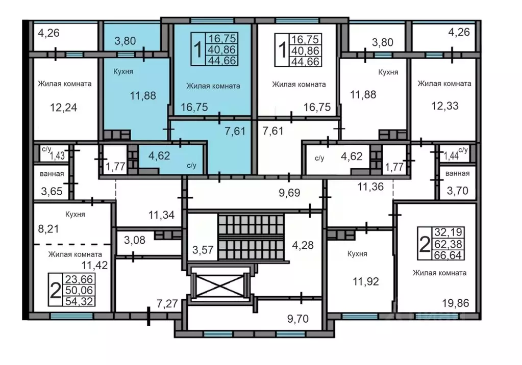 1-к кв. Калужская область, Калуга ул. Минская, 2 (44.66 м) - Фото 1