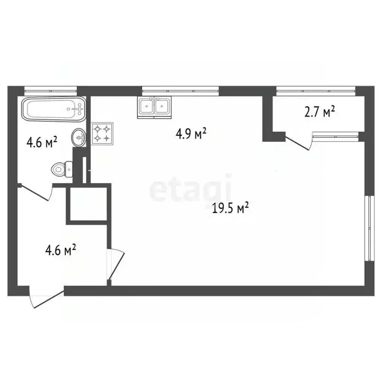 Студия Санкт-Петербург бул. Измайловский, 9 (34.0 м) - Фото 2