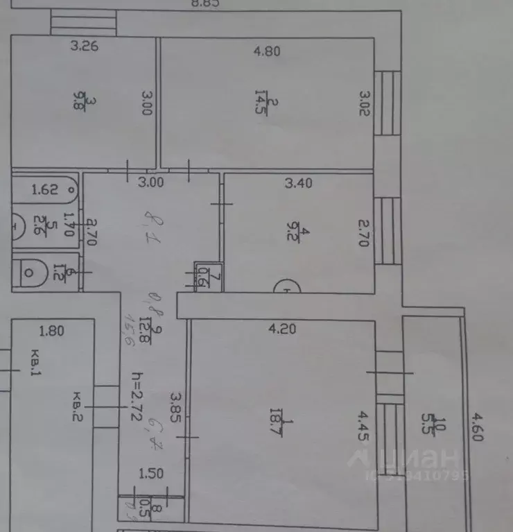 3-к кв. Саха (Якутия), Якутск ул. Чернышевского, 4/1 (72.0 м) - Фото 1