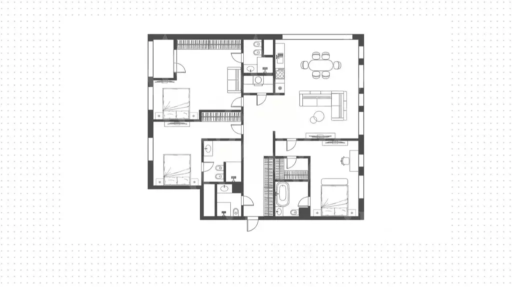 4-к кв. Москва 3-я Фрунзенская ул., 5к1 (170.0 м) - Фото 1