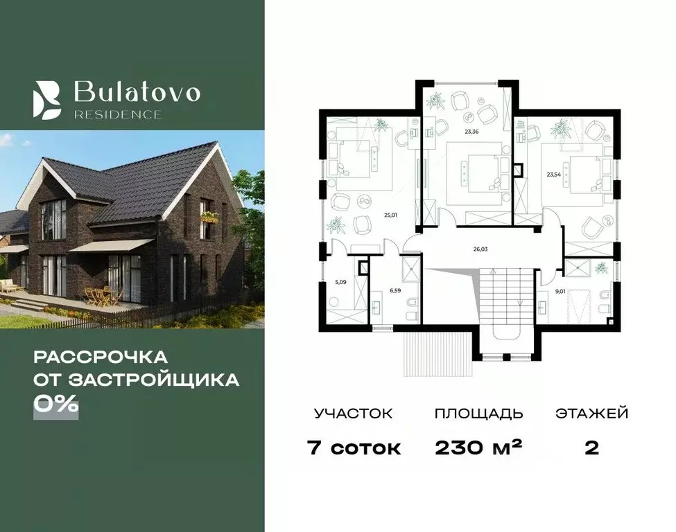 Коттедж в Московская область, Подольск городской округ, д. Булатово, ... - Фото 1