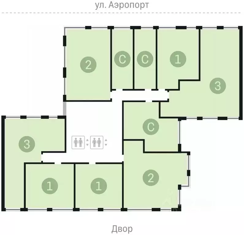 Студия Новосибирская область, Новосибирск ул. Аэропорт, 23/1 (44.05 м) - Фото 1