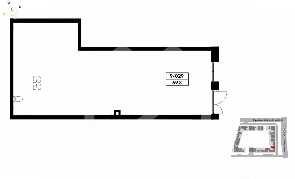 Помещение свободного назначения в Москва Прокшино жилой комплекс (69 ... - Фото 2