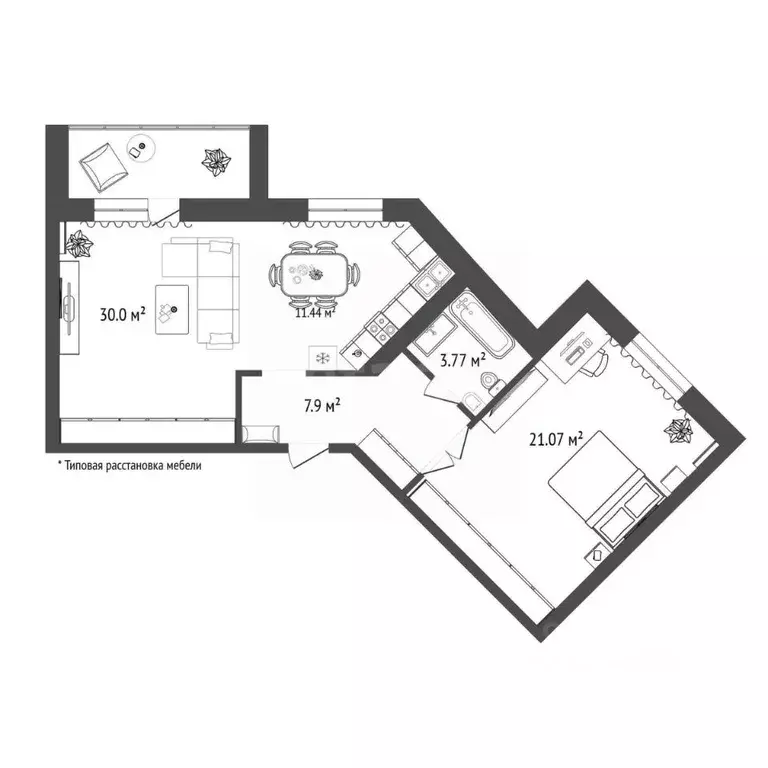2-к кв. Тюменская область, Тюмень Широтная ул., 209 (62.4 м) - Фото 2