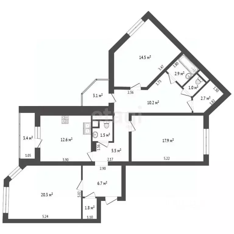 3-к кв. Московская область, Чехов Губернский мкр, ул. Земская, 8 ... - Фото 2