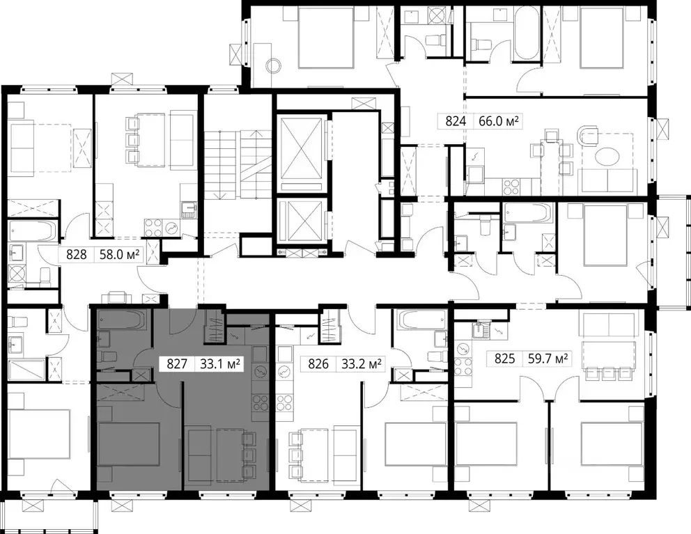 1-к кв. Московская область, Ленинский городской округ, д. Сапроново, ... - Фото 2