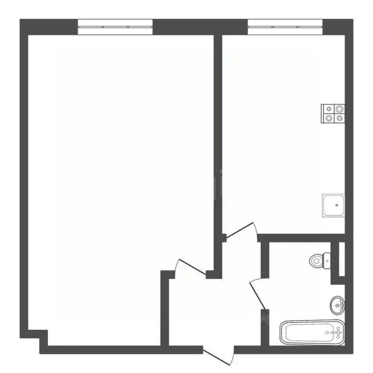 1-к кв. Тульская область, Богородицк Комсомольская ул., 58 (30.0 м) - Фото 2