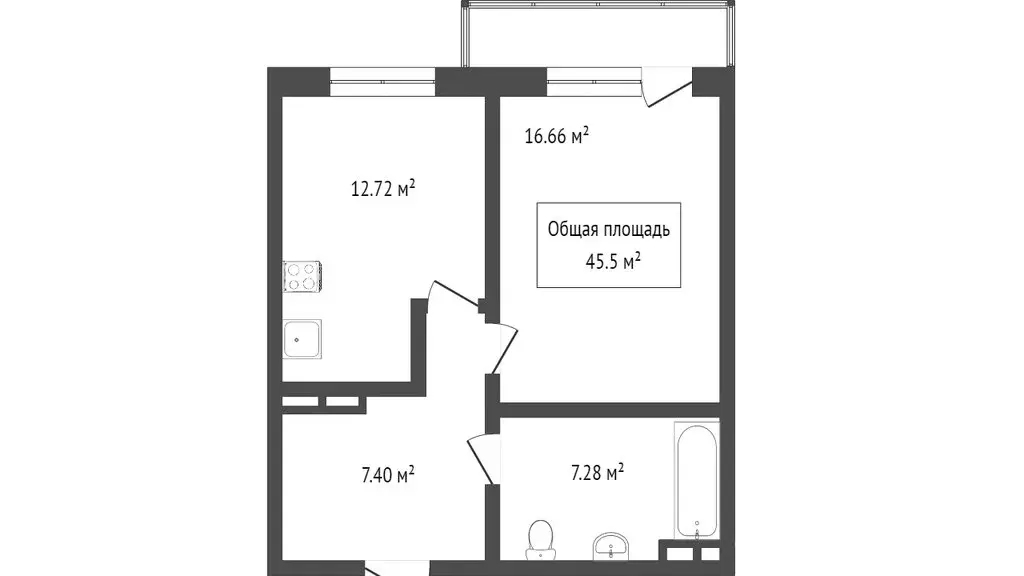 1-комнатная квартира: Новосибирск, улица Лобачевского, 71 (47 м) - Фото 0