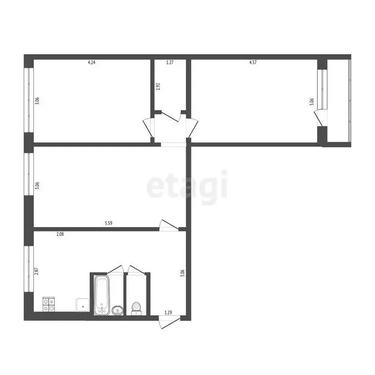 3-комнатная квартира: Саранск, улица Семашко, 6 (64 м) - Фото 1