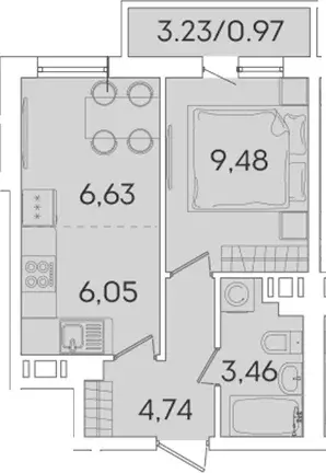 Продаётся 1-к квартира, 31.33 м - Фото 0
