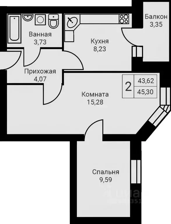 2-к кв. Свердловская область, Первоуральск ул. Сакко и Ванцетти, 10 ... - Фото 2