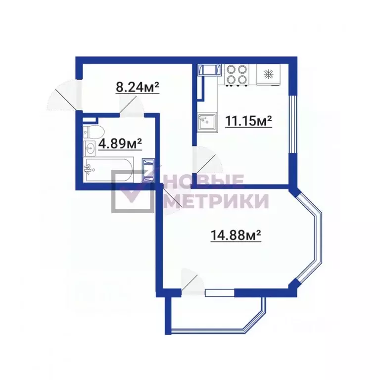 1-к кв. Санкт-Петербург пос. Парголово, ул. Федора Абрамова, 8 (39.16 ... - Фото 2