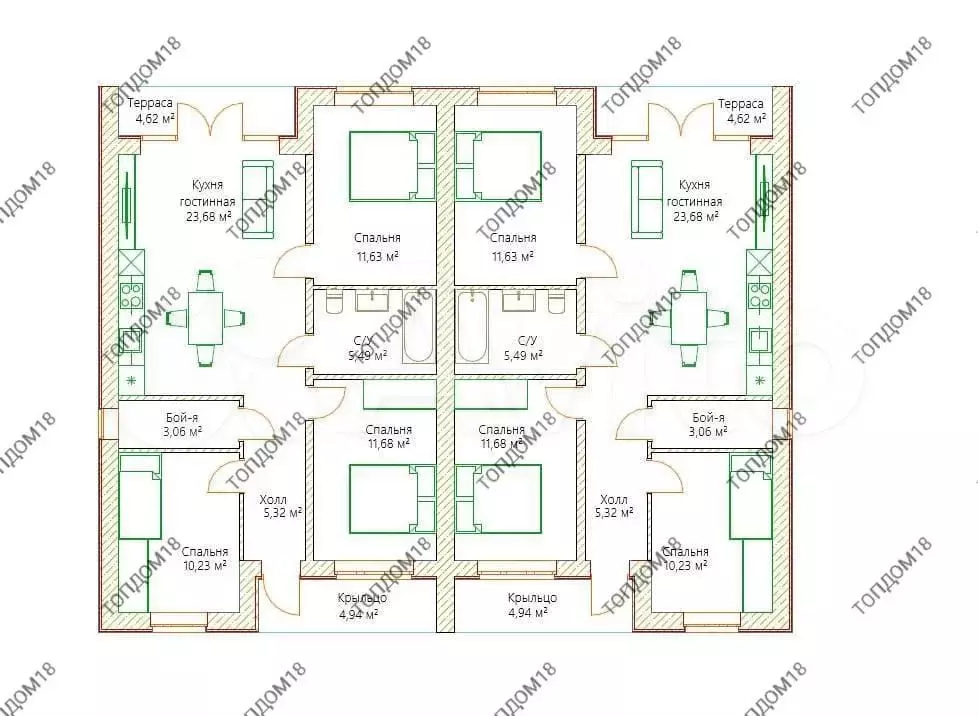 Таунхаус 80 м на участке 5 сот. - Фото 0