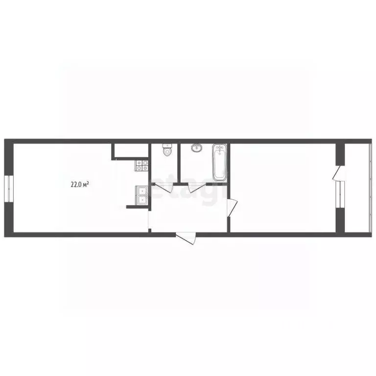 1-к кв. Тюменская область, Тюмень ул. Тимофея Чаркова, 79к2 (52.4 м) - Фото 2