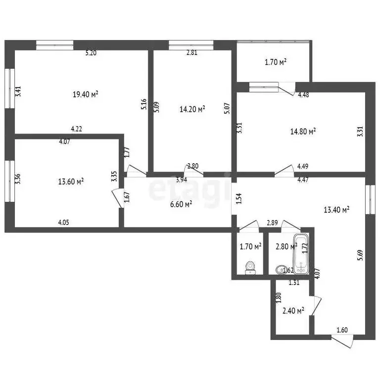3-комнатная квартира: Чебоксары, Ярмарочная улица, 6 (88.9 м) - Фото 1