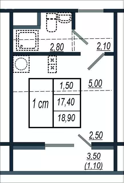 Квартира-студия: Санкт-Петербург, Пахомовская улица, 26 (17.8 м) - Фото 1