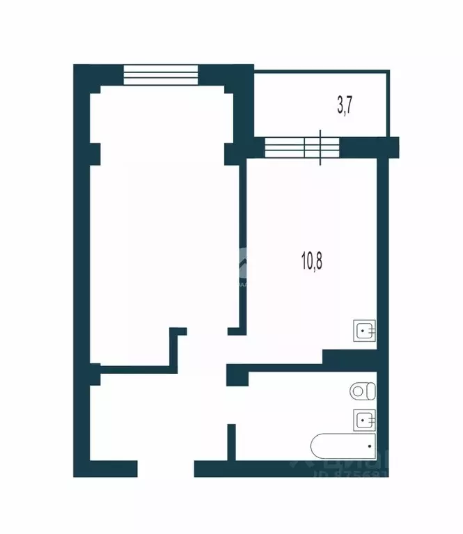 1-к кв. Новосибирская область, Обь Геодезическая ул., 10/1 (34.7 м) - Фото 2