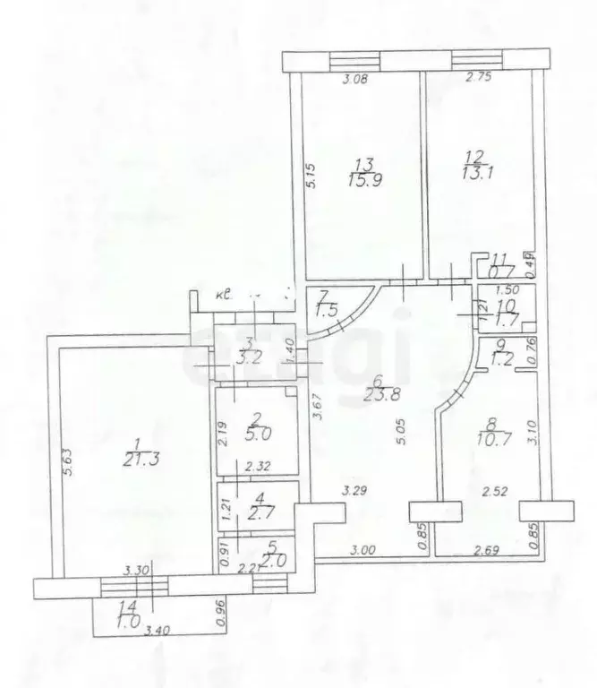 3-к кв. Татарстан, Казань ул. Родины, 33Бк1 (83.0 м) - Фото 0