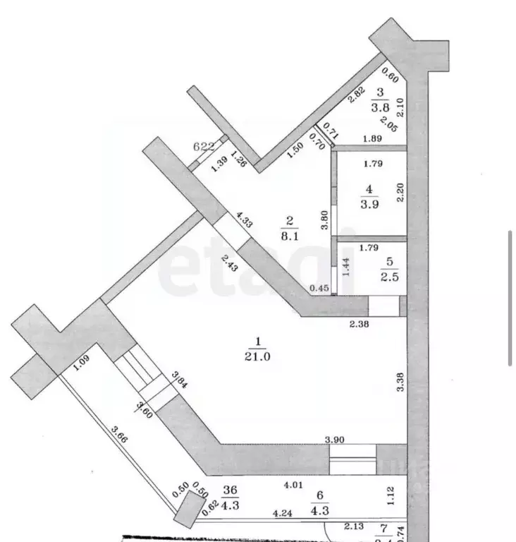1-к кв. Татарстан, Казань ул. Коммунаров, 2 (42.0 м) - Фото 1