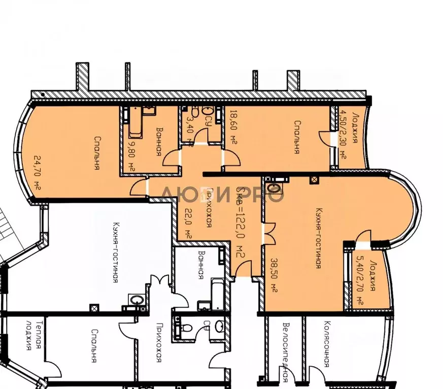 3-к кв. Ярославская область, Ярославль Приозерная ул., 5 (122.0 м) - Фото 2