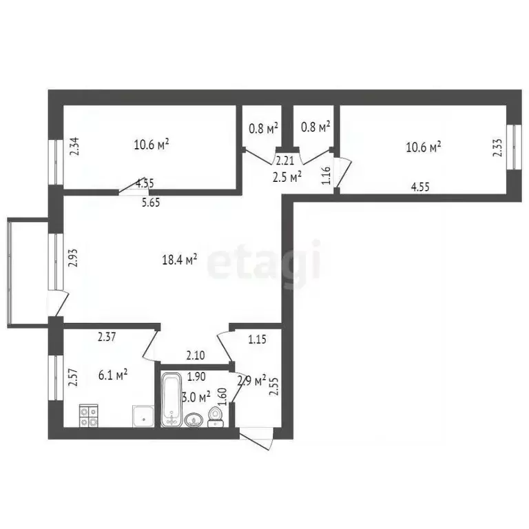 3-к кв. Саха (Якутия), Муниципальный район Хангаласский у., ... - Фото 2