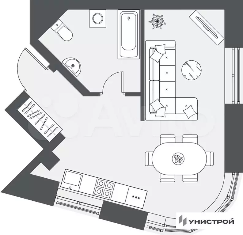 Квартира-студия, 35 м, 2/26 эт. - Фото 0