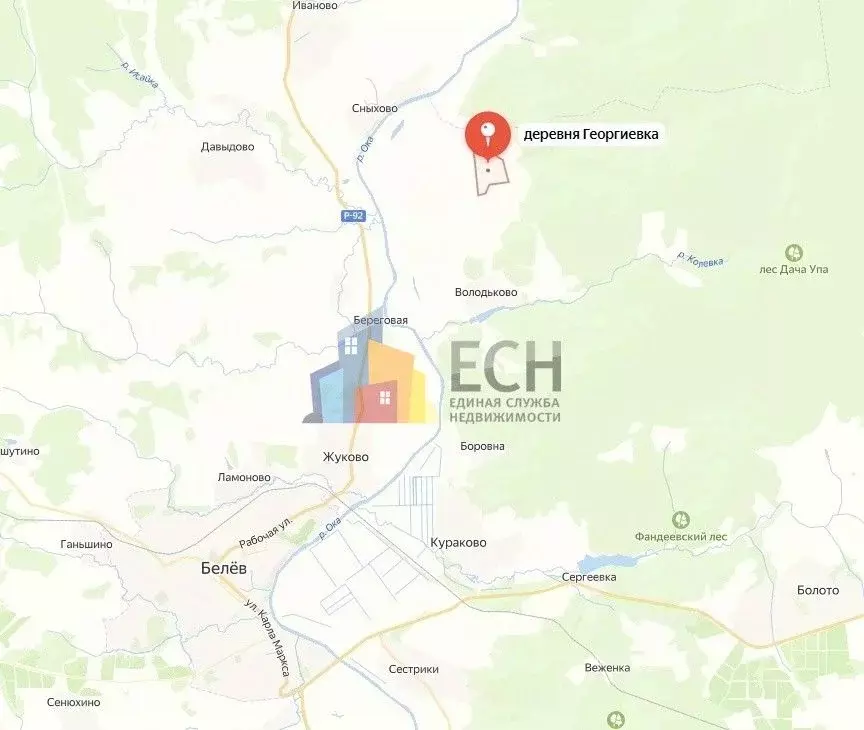 Участок в Тульская область, Белевский район, Правобережное с/пос, д. ... - Фото 2