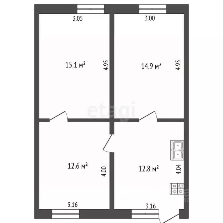 3-к кв. Башкортостан, Бирск ул. Мира, 23 (55.4 м) - Фото 2