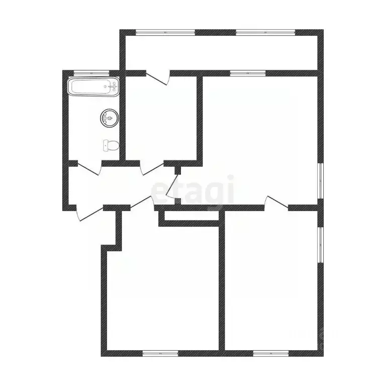 3-к кв. Ростовская область, Аксай Садовая ул., 18А (83.1 м) - Фото 1