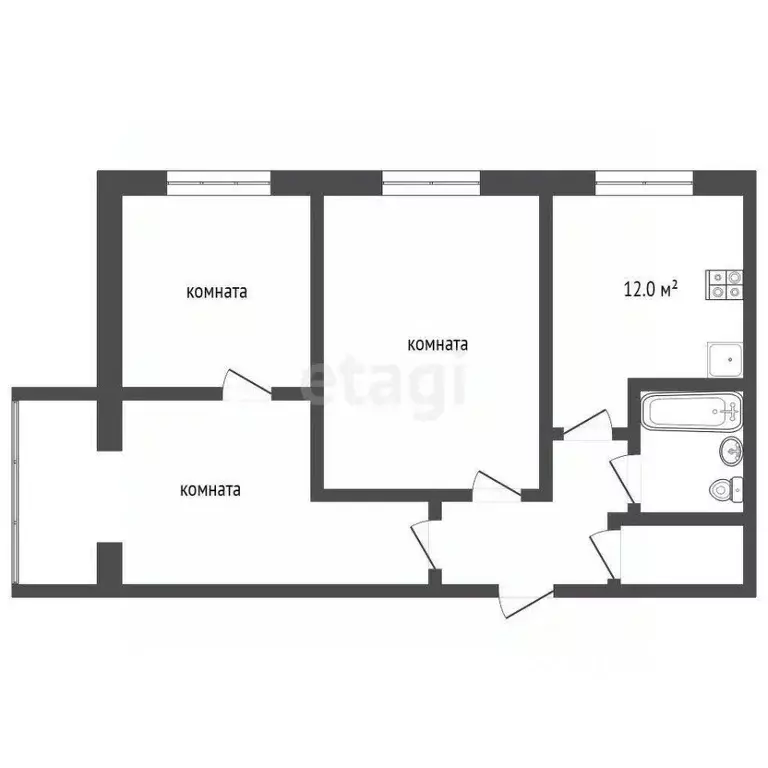 3-к кв. Ярославская область, Ярославль ул. Северная подстанция, 2 ... - Фото 2