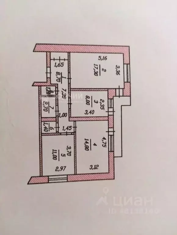 3-к кв. Чувашия, Чебоксары ул. Мичмана Павлова, 22 (66.2 м) - Фото 2