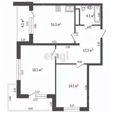 2-к кв. Крым, Ялта муниципальный округ, Восход пгт ул. Авроры, 77 ... - Фото 2