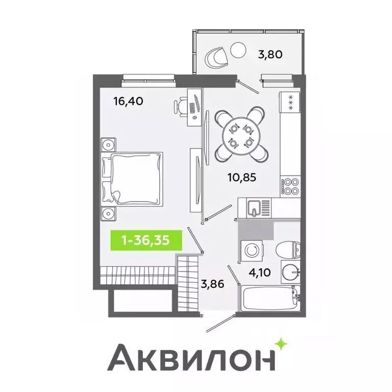 1-к кв. Ленинградская область, Всеволожский район, Заневское городское ... - Фото 1