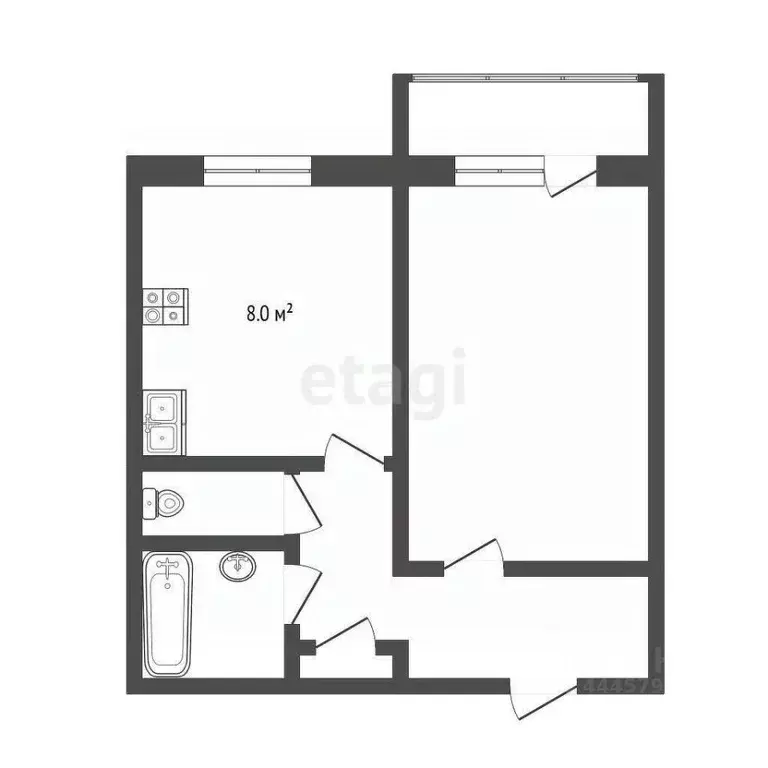 1-к кв. Челябинская область, Челябинск ул. Мамина, 11В (31.8 м) - Фото 2