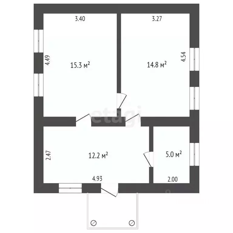 Дом в Крым, Бахчисарай ул. Македонского, 81 (47 м) - Фото 2